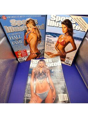 Sports Illustrated Swimsuit Magazines Lot of 3 40th Anniversary Jimmy Buffet 3D